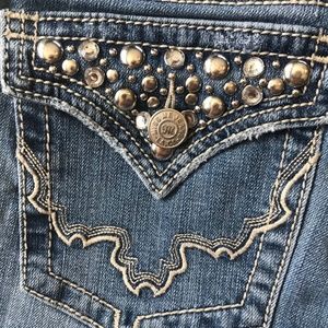 NWOT Miss Me Studded Rhinestone Jeans Size 29 Boot